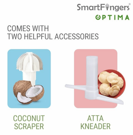 SmartFingers Optima Table Top Wet Grinder 230V 50hz, 2 Liter, White - Image 3